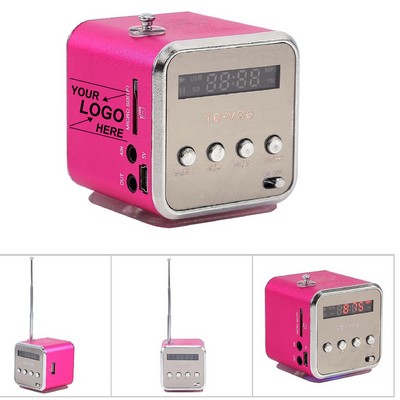 Portable Wireless Music Player with FM Radio and Stereo Speaker