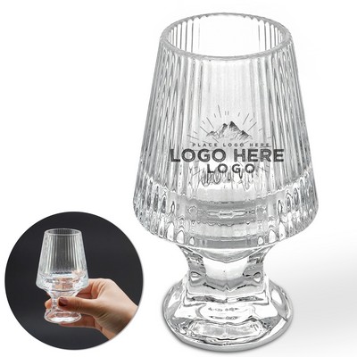 2.4oz Ribbed Whiskey Tasting Glass