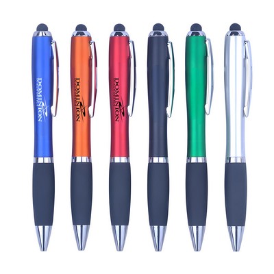 LED Light Up Logo Pen With Stylus