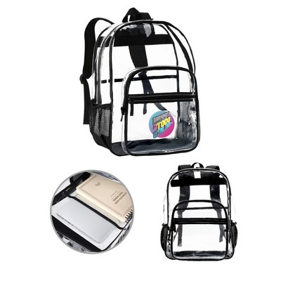 0.4mm Deluxe 17.3" Clear PVC Backpack