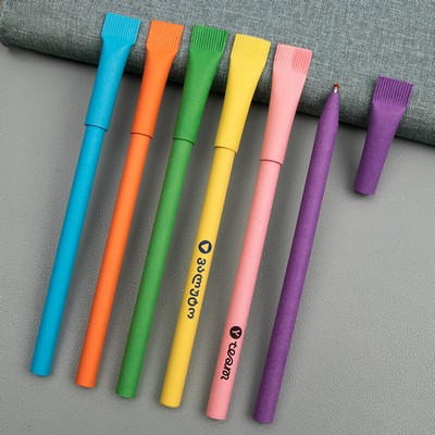 Eco-Friendly Paper Ballpoint Pen with Cap