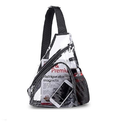 Clear PVC Sling Bag Shoulder Crossbody Backpack