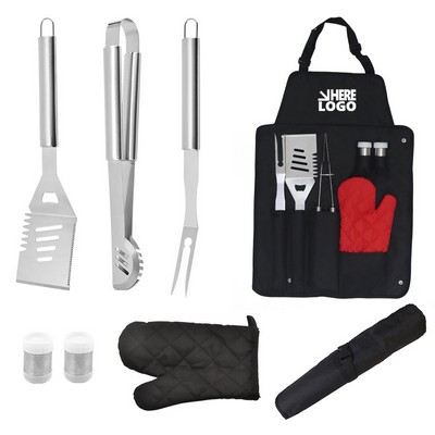 Bbq Now Apron And 7 Piece Bbq Set