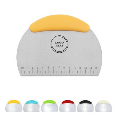 Stainless Steel Dough Cutter Scraper with Measuring Scale