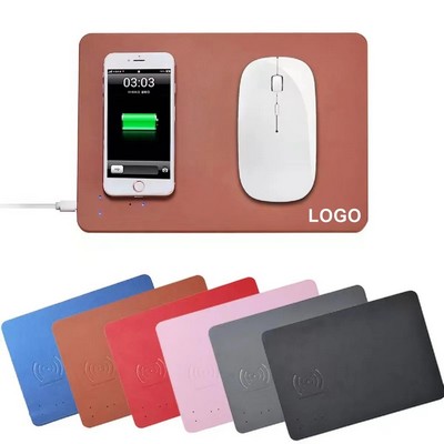 PU Wireless Charger Mouse Pad