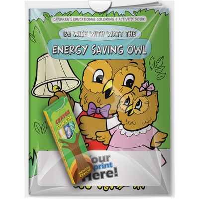 Combo Pack - CB1028 Coloring Book & 4-Pack of Crayons in a Poly Bag