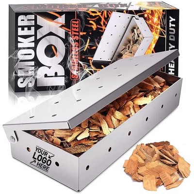 High Compatibility BBQ Smoker Box Vented Design