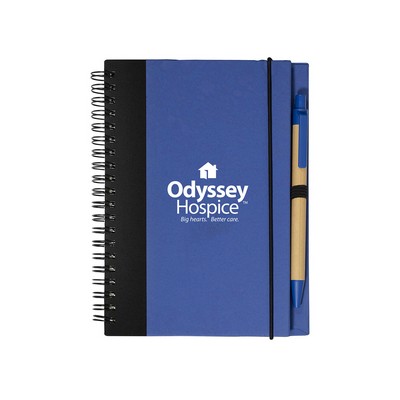 Prime Line Contrast Paperboard Spiral Notebook & Pen 5.5" X 7.125"