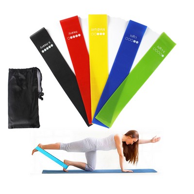 5 in 1 Regular Color TPE Resistance Band Set