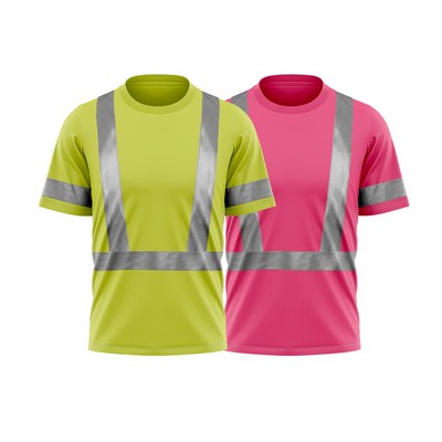 VISIPRO Short Sleeve Reflective Safety T-Shirt - Poly-Cotton Pique