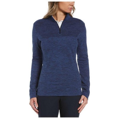 PERRY ELLIS® Water Repellent UPF 50+ Women's Quarter Zip Golf Pullover