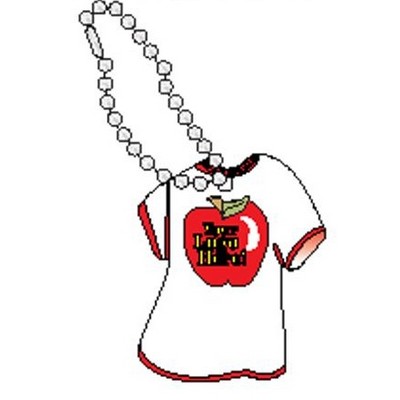 Apple Promotional T-Shirt Key Chain w/ Black Back (4 Square Inch)