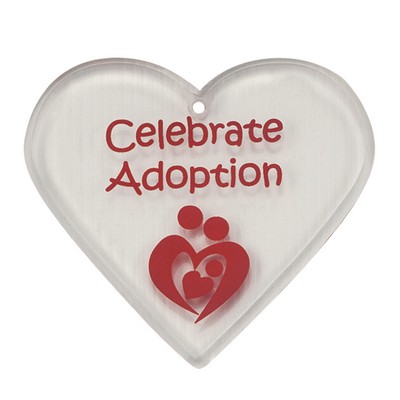 Heart Shaped Acrylic Ornament with Custom Imprint